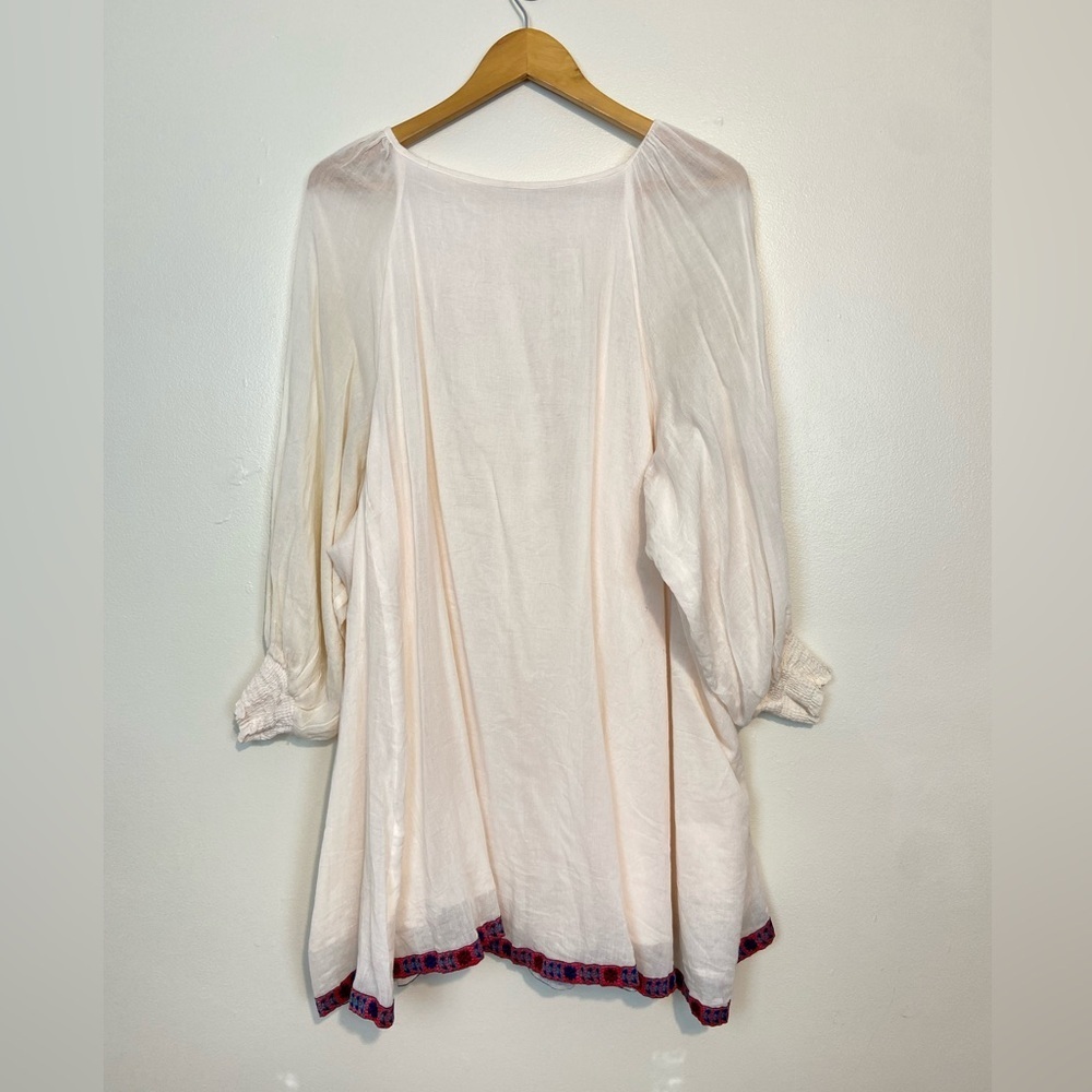 Pitusa 100% Cotton Boho Peasant Mini Tunic Dress– Made in India